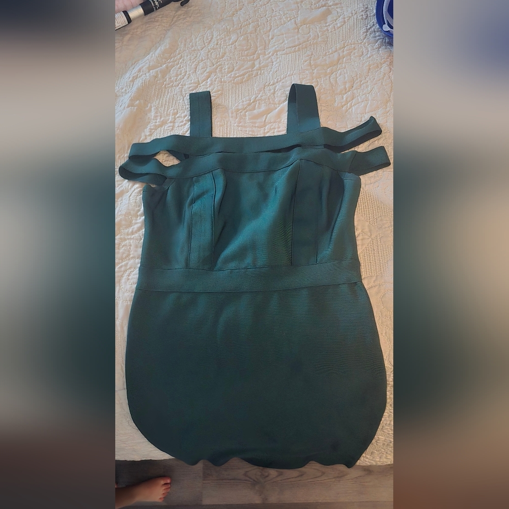 Fashion Nova Strappy Green Midi Dress